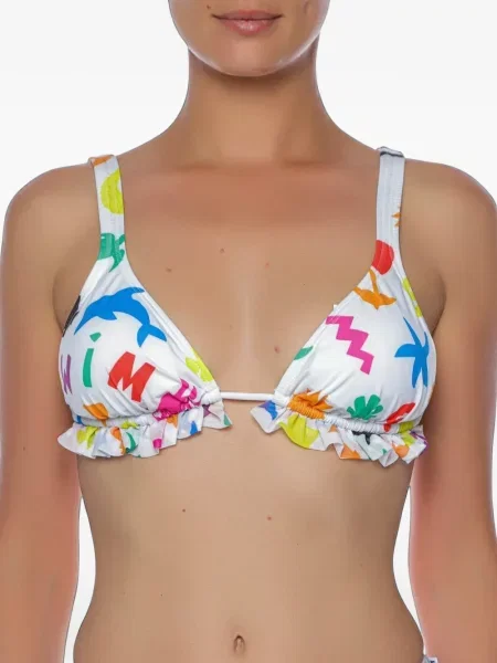 Top Moschino cu volane alb