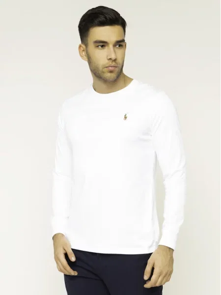 Dugo majica Polo Ralph Lauren s vezom bijela