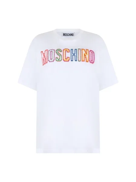 Koszulka Moschino z nadrukiem biała
