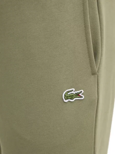 Pantaloni Lacoste cu broderie verde