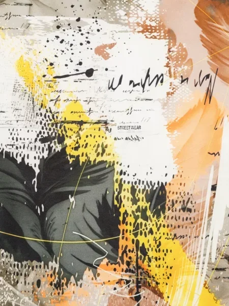 Fular D'aniello cu imagine cu imprimeu abstract maro