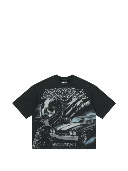 Tricou Godspeed cu imagine negru