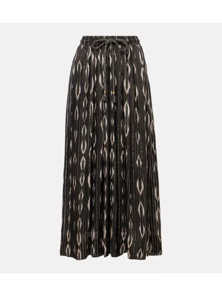 Spódnica plisowana Isabel Marant z nadrukiem do kolan