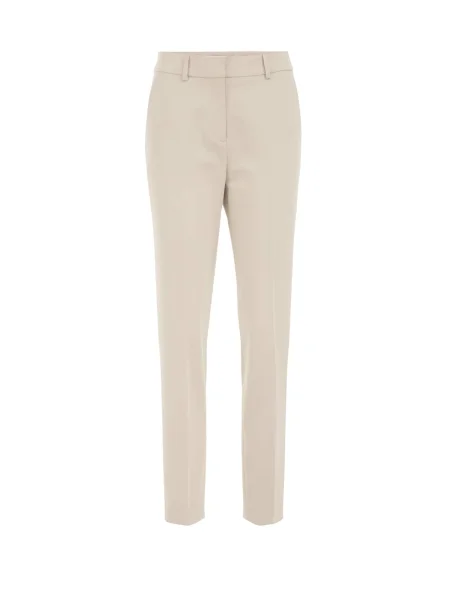 WE Fashion Pantaloni cu dungă bej