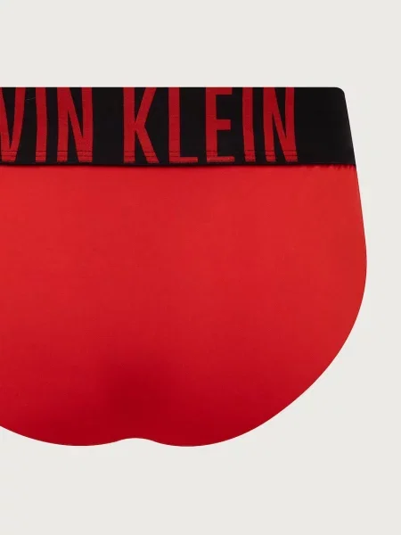 Férfi boxeralsó Calvin Klein Hip Brief black/goji berry/aqua blue. Méret: S fekete