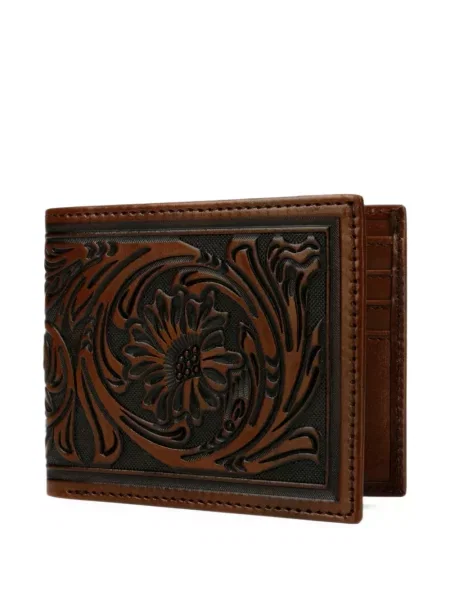 Portofel Stetson cu model floral maro