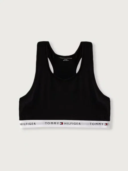 Tommy Hilfiger športová podprsenka dámska s elastanom čierna