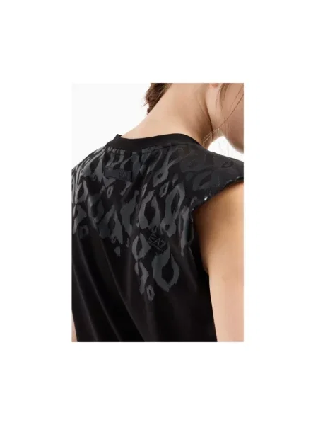 Sukienka Ea7 Emporio Armani ze stretchu czarna