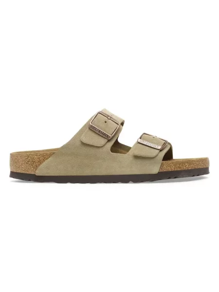 Klapki Birkenstock zamszowe szare