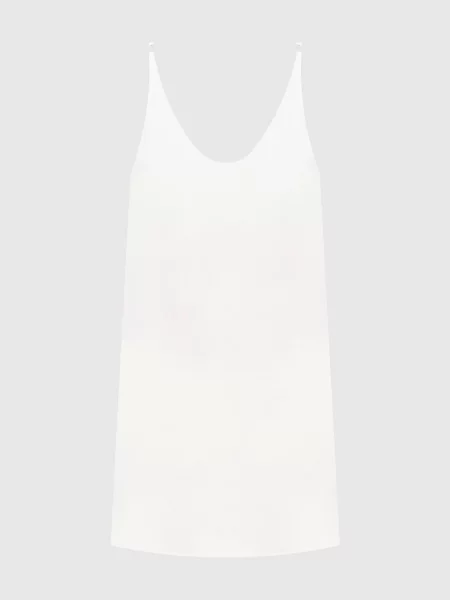 Топ кольору айворі з шовку з ланцюжком моніль Brunello Cucinelli бежевий