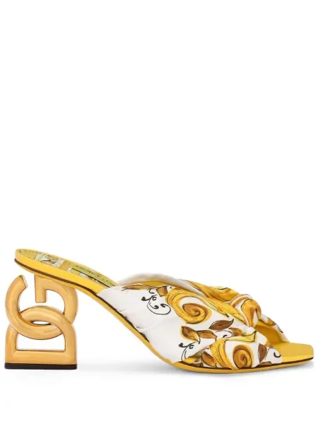 Sandale Dolce & Gabbana cu imagine galben