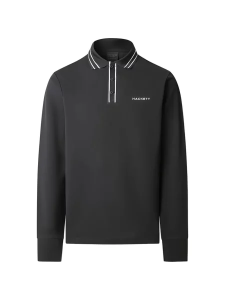 Gulerat polo Hackett cu dungi negru