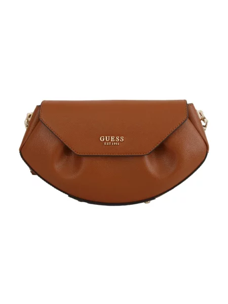 Torebka crossbody Guess skórzana brązowa