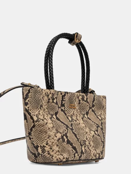 Tommy Hilfiger crossbody torbica usnjena bež