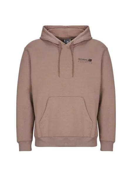 Hanorac cu glugă New Balance din fleece maro