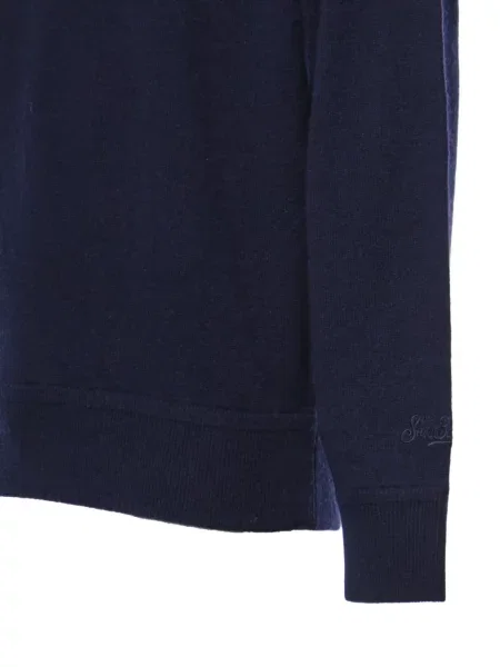 Hanorac crewneck Mc2 Saint Barth de lână albastru