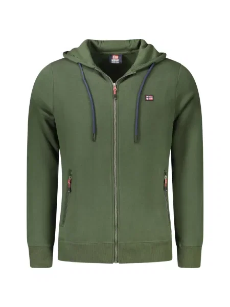 Hanorac cu glugă Norwegian Rain cu cordon verde