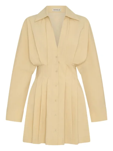 Sukienka koszulowa Nicholas plisowana garniturowa