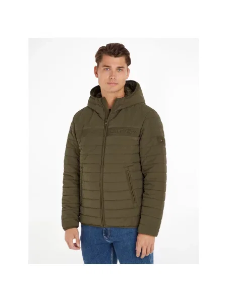 Kurtka Tommy Hilfiger z kapturem zielona