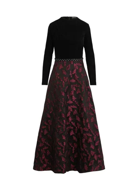 APART Rochie roșu merlot negru