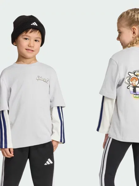 Дитячий Лонгслів adidas сірий
