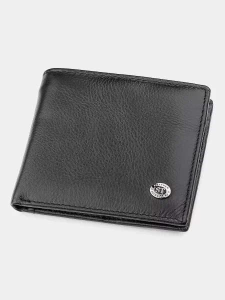 ST Leather Accessories Гаманець Шкіра чорний