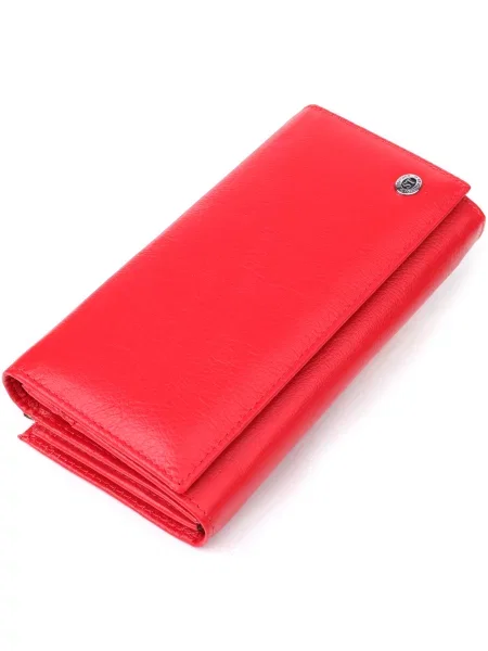 Кожаный кошелек St Leather Accessories красный