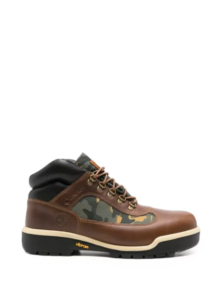 Botki Timberland z nadrukiem w kamuflażu brązowe