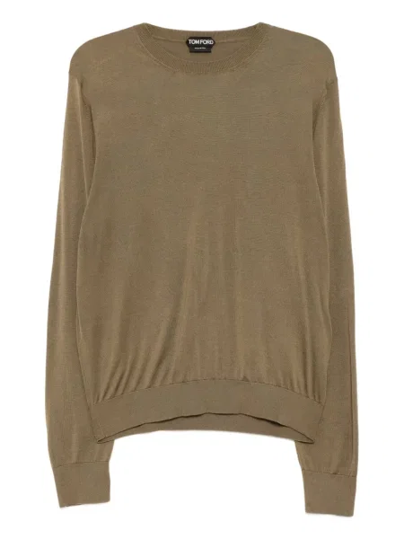Tricou Tom Ford de mătase verde