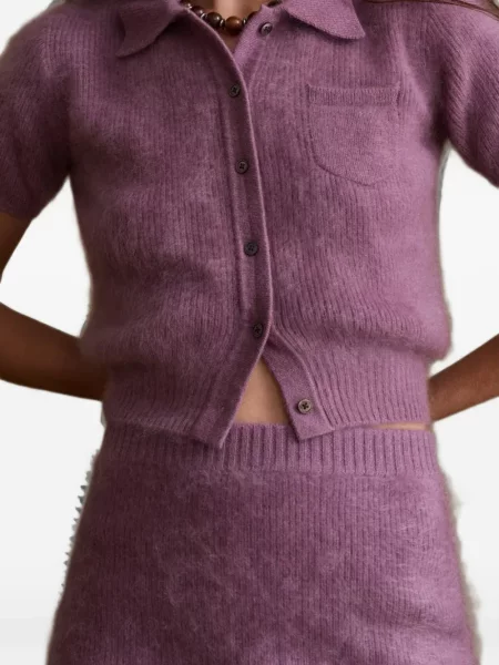 Cardigan Hevron tricotate violet