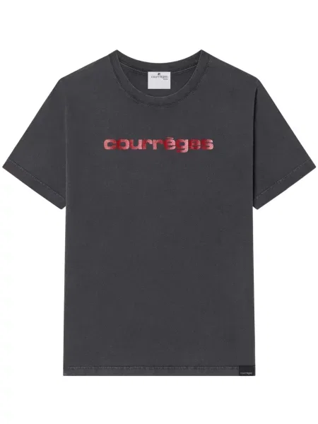 Tricou Courreges cu imagine gri