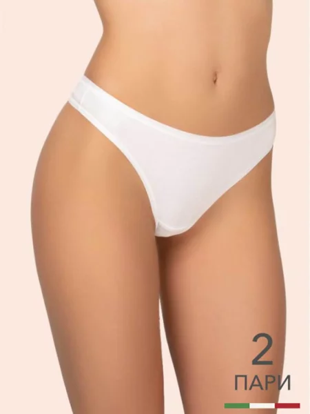 Женские трусики стринг 2 шт. С COTTON в упаковке 2 шт. цена за комплект білий