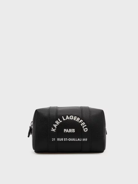 Косметичка Karl Lagerfeld с вышивкой черная