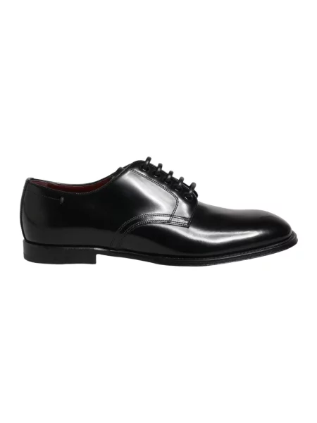 Oksfordy Dolce And Gabbana skórzany elegancki czarny