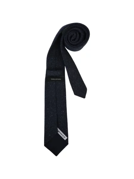 Cravată Tagliatore tricotate cu model herringbone albastru