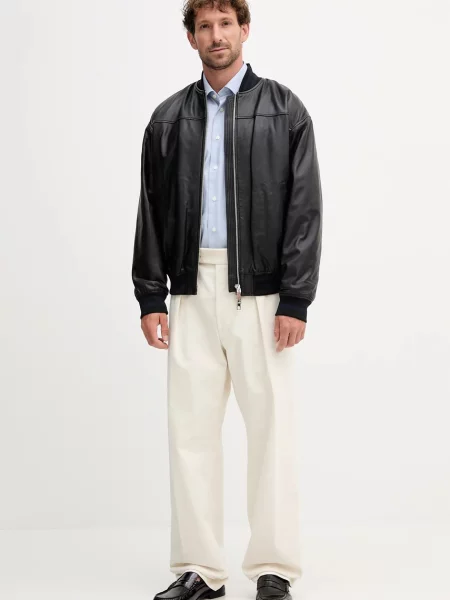 Кожаная куртка Max&co черная