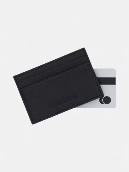 Blauer etui na karty skórzane czarny