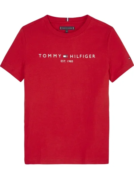 Tommy Hilfiger Majica Essential S Rdeča bela