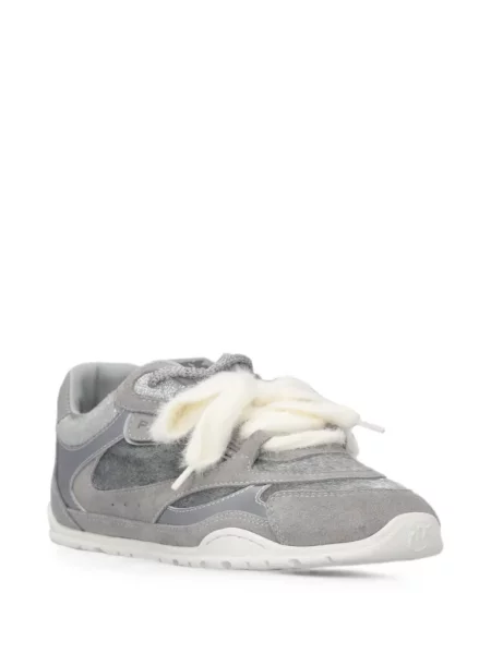 Sneakerși Pinko din piele de căprioară gri