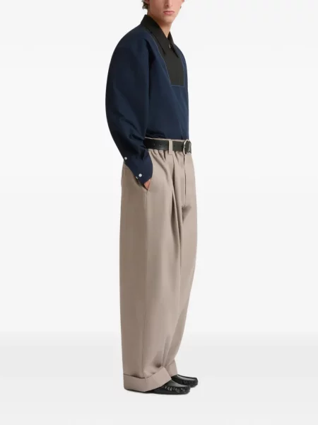 Pantaloni Marni din canvas gri