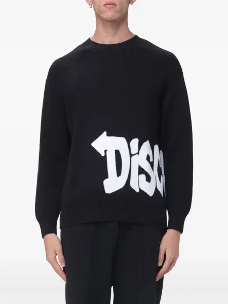 Sweter Disclaimer z logo czarny