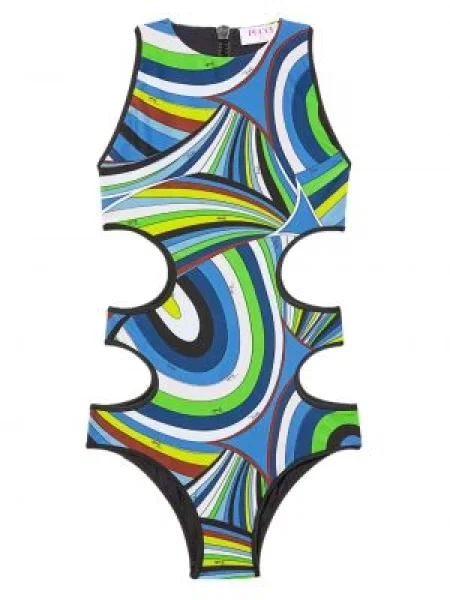Costum de baie Pucci cu imagine albastru