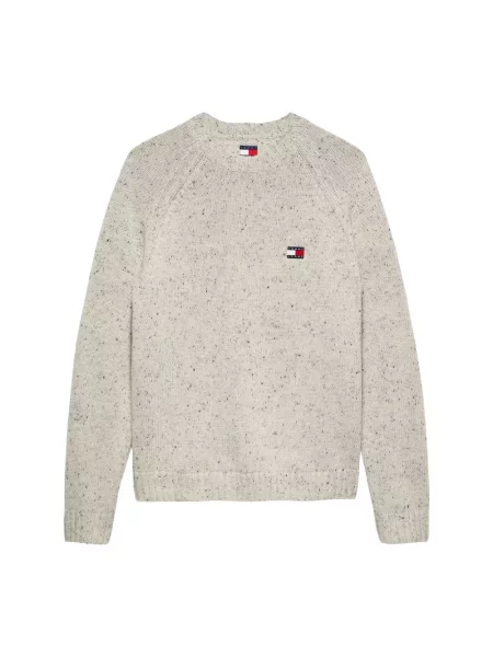 Sweter Tommy Jeans wełniany beżowy
