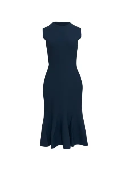 Rochie midi Stella Mccartney fără mâneci albastru