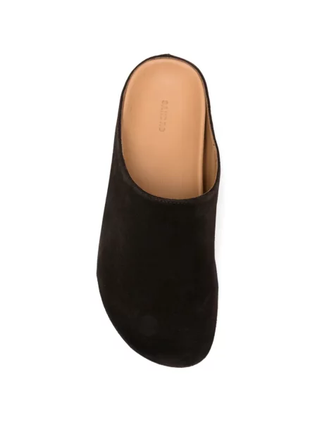 Papuci tip mules Sandro din piele maro