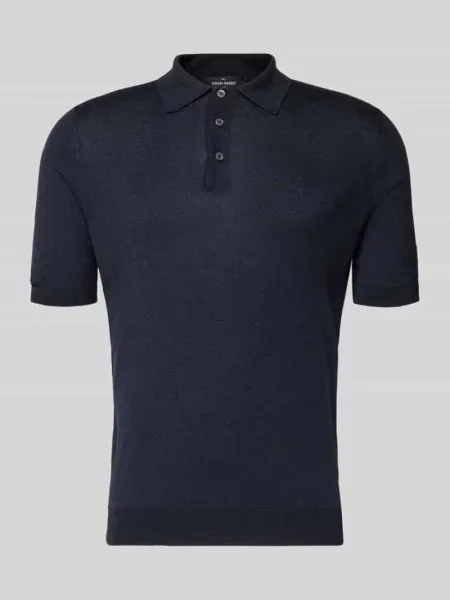 Koszulka polo o kroju slim fit z czystego jedwabiu Gran Sasso