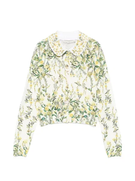 Galléros kardigán Alice + Olivia fehér