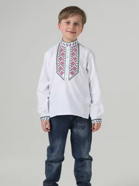 Детская рубашка Folk Moda белая
