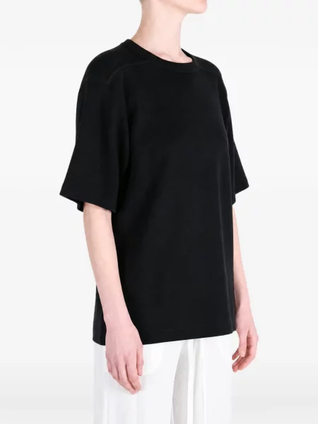 Scurt tricou Rick Owens cu decolteu rotund negru
