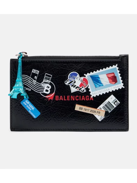 Portofel Balenciaga din piele negru